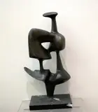 Alfredo Halegua, Icon, circa 1965, Patinated bronze statue signed at base "AH." Presented on a granite base