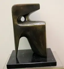 Alfredo Halegua, The Breaker, 1964, Patinated bronze statue signed "AH" at base