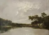 American School, River Landscape, Oil on canvas