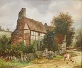 Farm Scene by English School, OIl on canvas laid down on board, offered Dec 2024