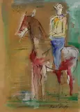 Raoul Dufy, The Young Rider, Mixed media on paper