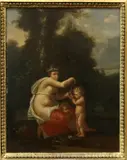 Allegory of Charity by French School, Oil on panel, sold Dec 2024