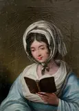 The Young Reader by French School, Oil on canvas, sold Dec 2024