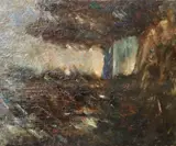 Early Winter Landscape by French School, Oil on board, offered Dec 2024