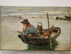 Antonio Ermolao Paoletti, Young Fisherman, Oil on canvas