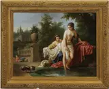 Nymphs Bathing by Louis-Jean-François Lagrenée, circa 1770, Oil on canvas, sold Jan 2025