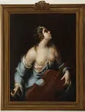 Giovanni Baglione, Erato, Muse of Lyrics, 17th century oil on canvas laid down on board
