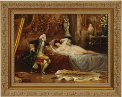 Solar de Cepta, The Artist and His Muse, Oil on canvas