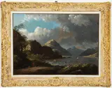 John Thomas Richardson, View of Lake Lucern, Oil on canvas