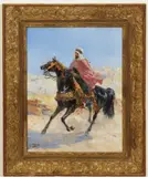 Ulpiano Checa, Cavalier, Oil on canvas