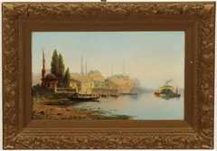 František Hanus Herink, Beirut Viewed from the Foreshore, Oil on canvas