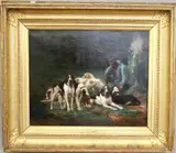 Albert de Balleroy, Hunting Dogs, Oil on canvas