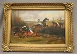 Alfred Wheeler, A Steeplechasing Scene, Oil on canvas