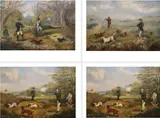 Samuel Henry Alken, Four Works: Hunding Scenes, Oil on canvas