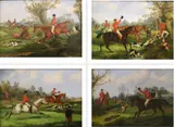Samuel Henry Gordon Alken, Four Works: Four Hunting Scenes, Oil on board