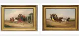 William Joseph Shayer, Two Works: "The Right Sort" and "The Early Delivery" 1863, Oil on canvas