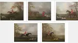 John Nost Sartorius, Five works: Five Hunting Scenes, Oil on canvas