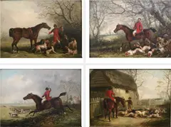 Thomas Smythe, Four Works: Hunting Scenes, Oil on canvas
