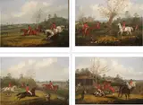 Samuel Henry Gordon Alken, Four Works: Foxhunting Scenes, Oil on canvas