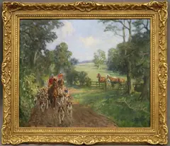Lionel Edwards, Off to the Meet, Oil on canvas