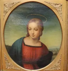 Egisto Manzuoli, Madonna del Cardellino (after the Italian Renaissance artist Raphael), Oil on canvas