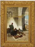 Spanish School, At the Market, Oil on canvas