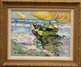 Spanish School, The Green Boat, 1994, Oil on canvas