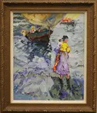 Spanish School, Girl Wearing a Yellow Shirt, 1994, Oil on canvas