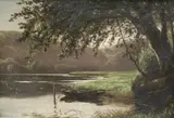 Hans Ellertsen, The Lonely Boat, 1897, Oil on canvas
