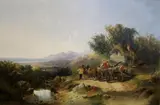 Joseph Horlor, Untitled, The Timber Wagon, 19th century oil on canvas artwork