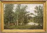 Landscape with Children Playing by English School, Oil on canvas, sold Mar 2025