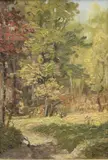 Francis Focer Brown, Indiana Landscape, Oil impasto on board