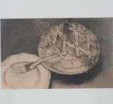 Bryan King, A Piece of the Pie, 1979, Pencil on paper