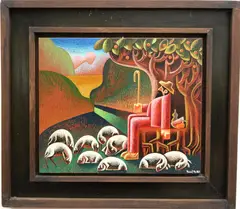 Raul Rodriguez Camacho, El Pastor (The Shepherd), 1983, Oil on canvas
