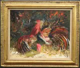 Lesver de Quiros, A Rooster, 1972, Oil on canvas