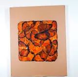 American School, Abstract with Smokey Leaves, 2007, Mixed media on canvas