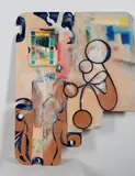 American School, Smoke, 2014, Mixed media on a wooden board