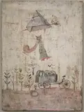 Gustavo Foppiani, Angelo Cattivo che Prova il Brevetto, 1962, Oil on board