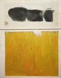 Sam Richardson, Abstract with Yellow Cube, Oil on canvas