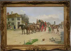 Gilbert Scott Wright, The Old Swan Inn, Oil on canvas