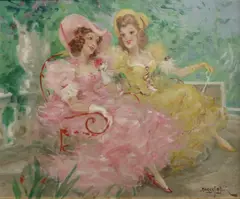 Marcel Bloch, Catching up on the News, Oil on board