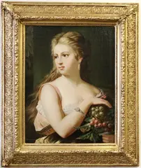 Alexander Nyulassy, Portrait of a Lady, half-length, Oil on canvas