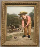 John George Brown, The Young Farmer, Oil on canvas