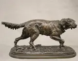Pierre-Jules Mêne, Retriever, mid-to-late 19th century, Patinated bronze sculpture