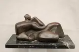 Alfredo Halegua, Resting Beauty, circa 1960s, Note: This is not a bronze statue. . - Length (statue): 10.25 inches 75