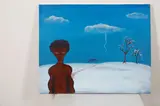 Walking on Snow by American School, Oil on canvas, offered Mar 2025