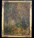 Lawton S. Parker, Forest Interior, Oil on board