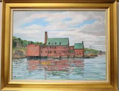 John Nesta, Gloucester Marine Paint Manufactory, Oil on Canvas