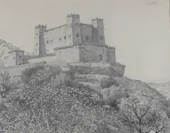Claudio Bravo, Landscape, 1982, Graphite drawing on paper