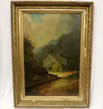 Rural Scene Featuring a Cottage by English School, Oil on canvas, offered May 2025